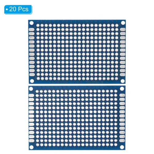 Miniatura 3 de PATIKIL Placa PCB de doble cara de 2.4 x 1.6 in, 20 piezas de 0.063 in de grosor, placa de circuito PCB FR-4 Perfboard para experimentos