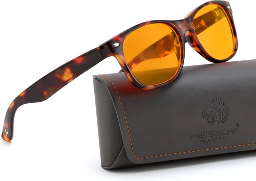 Miniatura 10 de FEISEDY Lentes clásicos de bloqueo de luz azul naranja/roja para mujeres y hombres, anteojos de sueño para computadora de juegos B0339