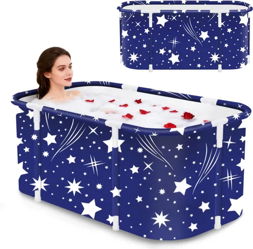 Bañera Plegable Portátil, Bañera de Remojo Plegable para Adultos, Bañeras Independientes, Bañera de Agua Caliente, Baño de Hielo, Bañera SPA de Baño