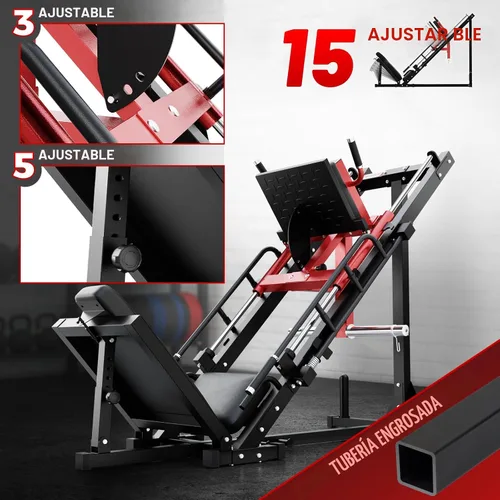 Miniatura 4 de RitFit Leg Press Hack Squat Machine, Professional Adjustable Leg Press Machine for Home Gym with Linear Bearing, Full Lower Body Workout with