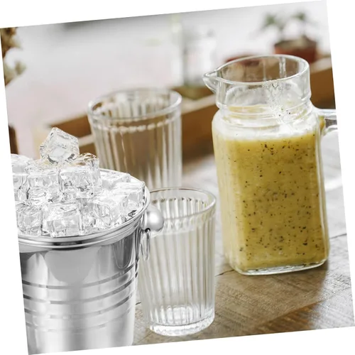 Miniatura 6 de Cubo de almacenamiento de hielo grueso de acero inoxidable con doble asa enfriador de cerveza para Ktv bares fiestas para botellas y bebidas