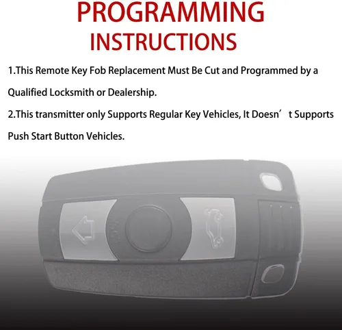 Miniatura 4 de MechanMagic Llavero Remoto de Reemplazo Compatible con BMW 325i 328i X1 X5 X6 Z4 M3 M5 Serie 1/3/5 CAS3 2005 2006 2007 2008 2009 2010 2011 2012 2013