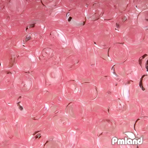 Miniatura 4 de PMLAND Mini canicas planas acrílicas, guijarros, cuentas de más de 3500 unidades de 0.236 in de diámetro para rellenos de jarrones, soporte para Rosa