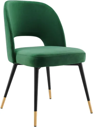 Miniatura 11 de Modway Rouse Performance - Silla de comedor de terciopelo en color blanco, 23 x 20 x 32