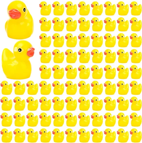 selizo 250 mini patos de resina, pequeños patos de plástico para ocultar, pequeños dijes de pato de resina para bebés a granel para casa de muñecas