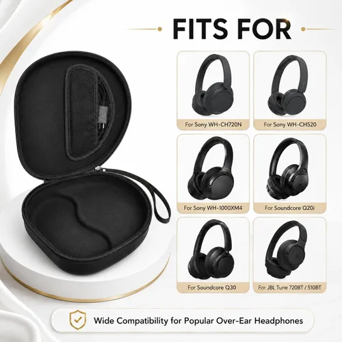 Miniatura 2 de Funda de auriculares para Sony WH-CH720N WH-CH520 WH-1000XM4 para Soundcore Q20i Q20 Q30 para auriculares JBL Tune 720BT 510BT con cancelación