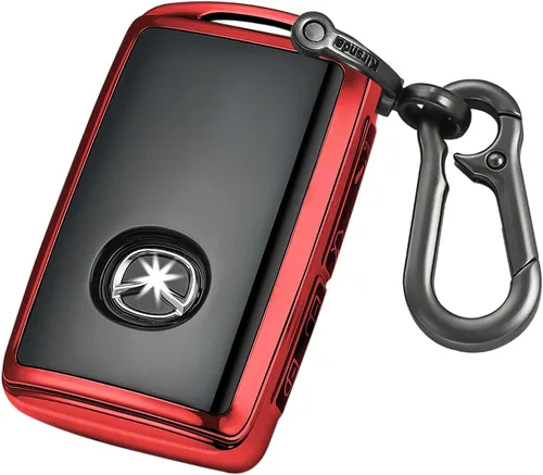 Miniatura 7 de Kirsnda Funda para llavero Mazda, funda con llavero, protección de TPU suave, 4 botones para llave 2019-2025 para 3, Hatchback, CX-50, CX-30, CX-70