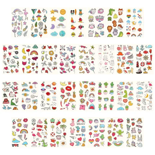 Miniatura 2 de Metker Tatuajes temporales para niños – 90 hojas más de 1000 diseños Juguetes de tatuajes temporales impermeables para recuerdos de fiesta