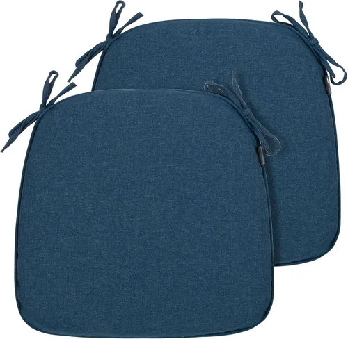 Miniatura 12 de Magpie Fabrics Juego de 2 cojines para sillas de exteriores e interiores de 17 x 16 x 2 pulgadas con lazos, impermeables, para todo tipo de clima