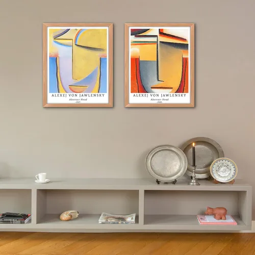 Miniatura 3 de Berkin Arts Juego de 4 impresiones artísticas sin marco, arte giclée de 8 x 10 pulgadas, arte geométrico abstracto, decoración del hogar, pintura