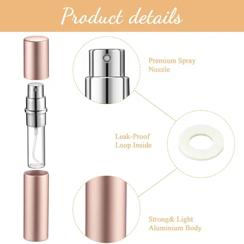 Miniatura 3 de Boao Morandi - 14 piezas de 0.2 fl oz de perfume recargable atomizador recargable Morandi Mini muestra de fragancia dispensador de colonia forrado
