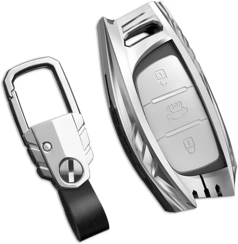 Miniatura 9 de Funda para llavero Nissan con llavero, elegante y duradera funda de protección de aleación de zinc compatible con Altima Maxima Rogue Armada