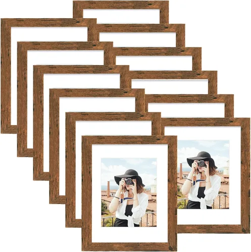 Miniatura 113 de Picrit - Juego de 12 portarretratos de 4 x 6 pulgadas, para fotos de 3.5 x 5 con paspartú o 4 x 6 pulgadas sin paspartú, marcos para colgar