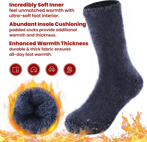 Miniatura 3 de Calcetines térmicos para mujeres y hombres, calcetines cálidos de invierno que atrapan el calor