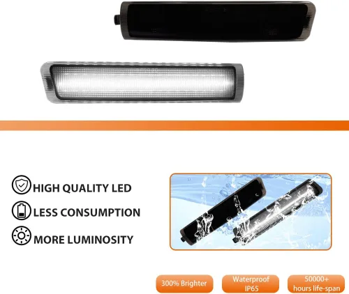 Miniatura 2 de ADIIL Lente ahumada blanca Full LED frontal Fender Side Marker Light Conjunto de lámpara de señal de giro compatible con BMW Z3 M Coupe Roadster