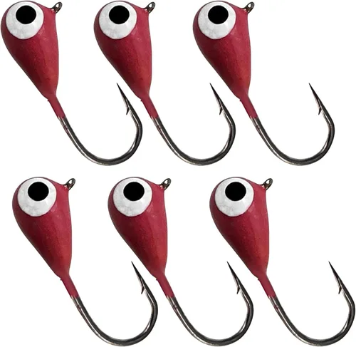 Miniatura 26 de Reaction Tackle Plantillas de pesca en hielo de tungsteno - Plantilla súper sensible en forma de lágrima para panfish, crappie, lucioperca, perca