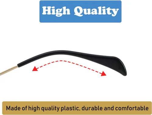 Miniatura 2 de Puntas de extremo de las patillas, puntas de extremo de gafas de plástico antideslizantes, piezas de calcetín de oreja, funda de tubo, puntas