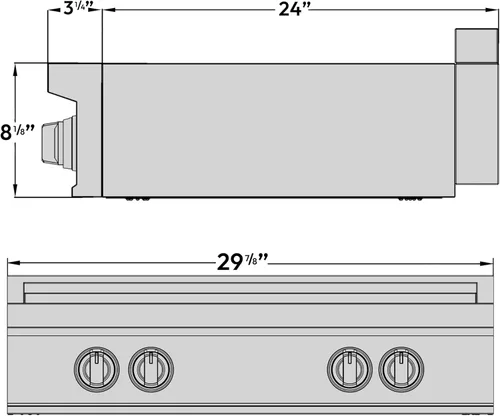 Miniatura 5 de Placa de inducción profesional de 30 pulgadas, estufa eléctrica integrada de 4 quemadores con zonas flexibles, vidrio cerámico duradero y controles