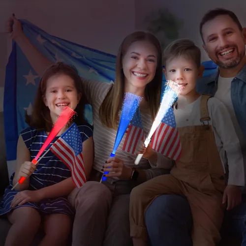 Miniatura 7 de 24 unidades de varitas de fibra óptica brillantes azules a granel, varitas luminosas con 3 modos de luz para Navidad, San Valentín, Pascua, 4