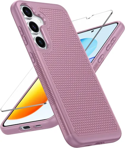 Miniatura 12 de FNTCASE Funda para Samsung Galaxy S24: funda protectora de doble capa a prueba de golpes para teléfono celular Protección a prueba de caídas