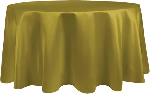 Miniatura 25 de Ultimate Textile Mantel redondo de satén nupcial de 60 pulgadas, se adapta a mesas de menos de 60 pulgadas de diámetro, berenjena morado berenjena
