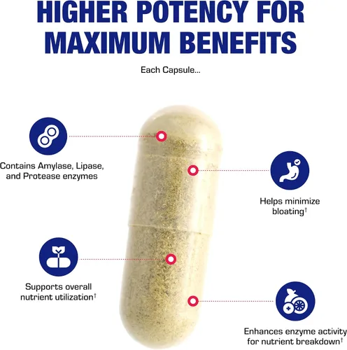 Miniatura 7 de Enzimas multidigestivas con suplemento de bilis de buey - Suplemento de digestión de fuerza clínica con enzimas pancreáticas pancreáticas