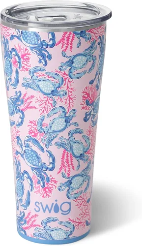 Miniatura 69 de Swig Life - Vaso de 22 oz con aislamiento térmico, vaso de café con tapa, apto para portavasos, apto para lavavajillas, acero inoxidable, taza