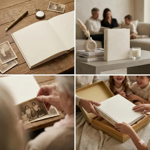 Miniatura 2 de Álbum de recortes prémium para fotos de familiares, amigos, graduación, baby shower y boda, 100 páginas para varios tamaños, 4 x 6, 5 x 7, 6 x 8, 8