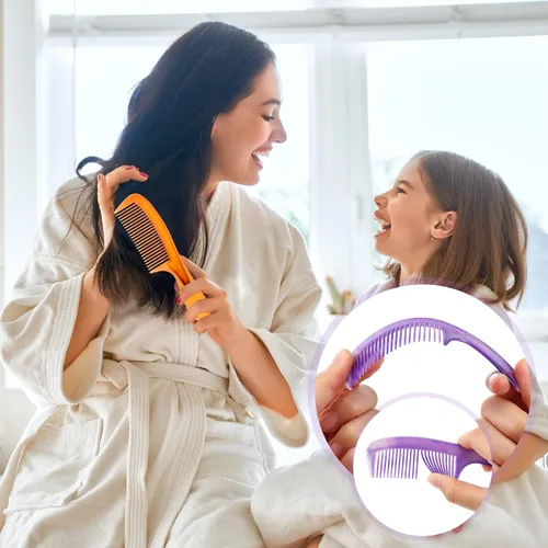 Miniatura 3 de Nuogo 100 peines coloridos para el cabello a granel para personas sin hogar, desechables, envueltos individualmente, suministros para cuidado