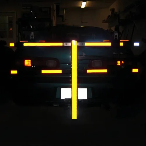 Miniatura 4 de Cinta reflectante DOT-C2 de alta visibilidad amarilla fluorescente de 2 pulgadas x 20 pies, color amarillo neón, cinta adhesiva de advertencia
