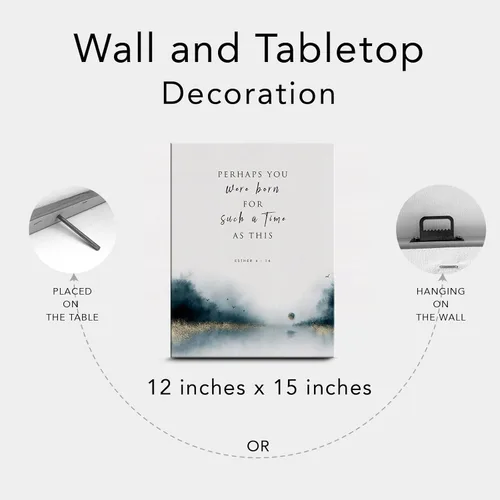 Miniatura 6 de Versículo bíblico Ester 4:14 - Decoración artística para pared, regalos religiosos cristianos para mujeres, lienzo, pintura, pósteres para oficina