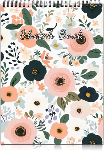 Miniatura 8 de Deokke Cuaderno de bocetos encuadernado en espiral, 9 x 12 pulgadas, papel grueso de 3.53 oz/m², 50 hojas y 100 páginas, libro de bocetos