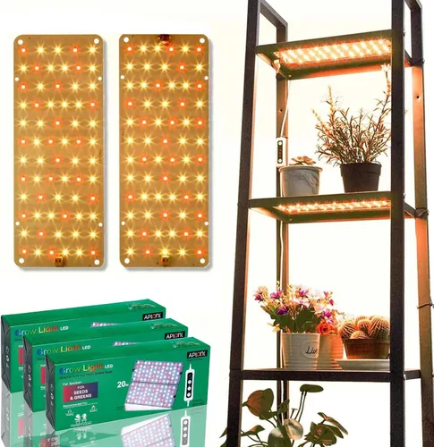 Miniatura 9 de Luz de cultivo para plantas de interior, luz regulable para plantas, 6/12/16H, tira de luces LED de crecimiento de espectro completo, paneles de luz