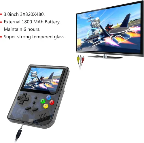 Miniatura 9 de RG300 - Consola de juegos de mano retro con sistema de código abierto, consola de juegos retro 16G + tarjeta TF 32G Videojuegos de mano 3 pulgadas