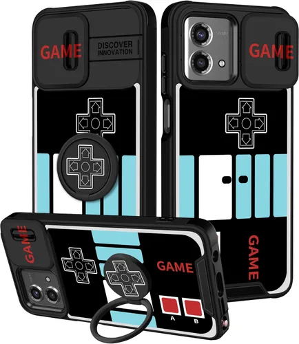 Miniatura 13 de Funermei Funda para Moto G Play 4G 2024 – Funda para teléfono para mujeres y niñas, diseño único de gato y libros, diseño único con funda