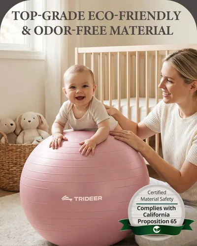 Miniatura 4 de Trideer Pelota de Ejercicio de Yoga, Silla de Oficina y Bola de Equilibrio, Bola de Estabilidad para Pilates, Terapia Física, Entrenamiento