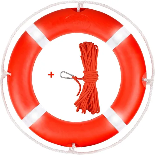 Miniatura 10 de Life Ring for Boating Safety - 23" and 28" Boat Safety Throw Rings with Reflective Strip and Grab Lines