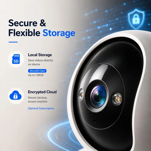 Miniatura 7 de Cámara de Seguridad Interior Panorámica/Inclinable de 3MP, WiFi 5G Cámaras Domésticas Giratorias 360° para Monitor de Bebé/Cámara de Mascotas