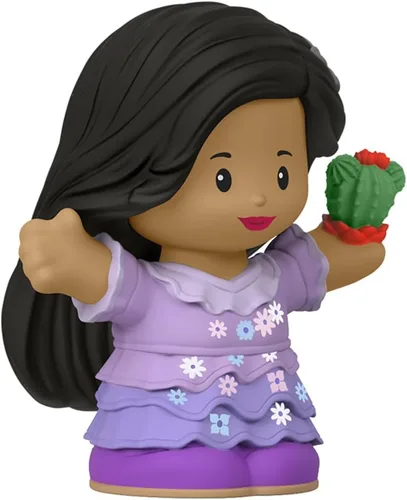 Miniatura 3 de Mattel Pieza de repuesto para Little People Encanto Playset – HMX75 ~ Figura hermana Isabela de Mirabel ~ Sosteniendo planta suculenta