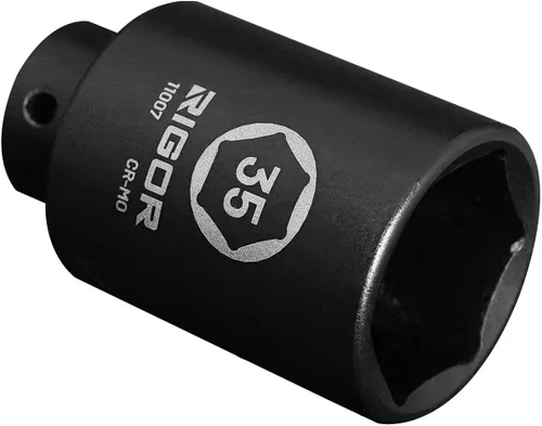 Miniatura 12 de RIGOR 11001 - Enchufe de impacto de tuerca de eje de 1.142 in, accionamiento de 1/2 pulgada, 6 puntos, profundo, CR-MO, métrico, ajuste rápido