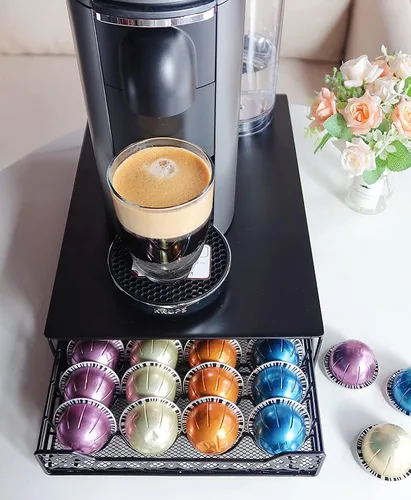 Miniatura 4 de RECAPS Soporte para Cápsulas de Café Cajón de Almacenamiento de Cápsulas Soporte para Cápsulas Organizador de Cocina Compatible con Vertuoline