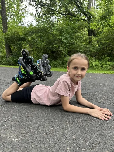 Miniatura 5 de Nattork Patines en línea ajustables para niños y adultos, para interiores y exteriores, con 8 ruedas iluminadas para niños y niñas de 4 a 16 años
