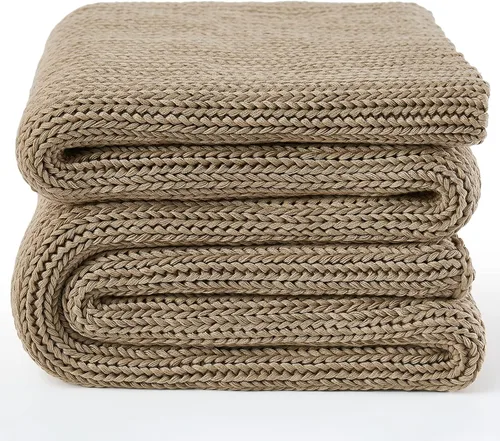 Miniatura 26 de Guohaoi Almohadilla de regazo con peso de punto (beige 20 x 30 pulgadas, 2 libras) sin cuentas, manta con peso refrescante para niños para siesta