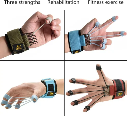 Miniatura 4 de Ejercitadores de dedos y mano para fortalecedor de agarre de fuerza, entrenamiento con alfa Gripz Trainer Stretcher, equipo de fortalecimiento