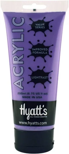 Miniatura 120 de Hyatt's Alizarine - Pintura acrílica carmesí Tubo de pintura acrílica de 2.5 fl oz de grado artístico Secado rápido y pintura no tóxica