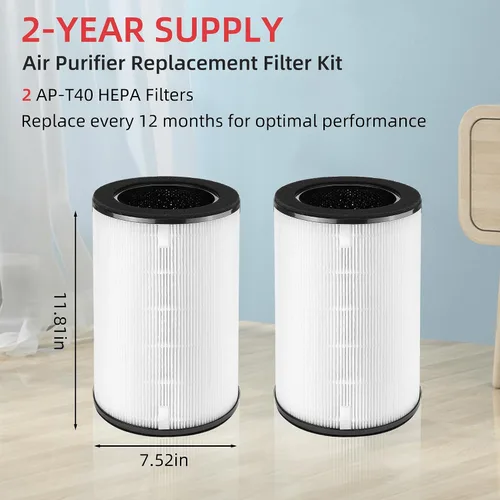 Miniatura 5 de APPLIANCEMATES AP-T40FL AP-T45 Filtro de repuesto para purificador de aire 5 en 1 Homedics Total Clean reemplaza AP-T40, AP-T40WT, AP-T45-BK