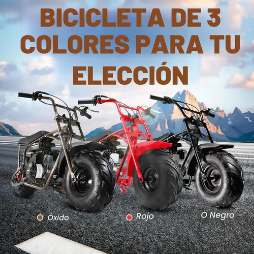 Miniatura 7 de Oryxearth Mini bicicleta de tierra todoterreno de 105cc de 4 tiempos, 28mph, a gasolina con transmisión automática y arranque de tirón para adultos