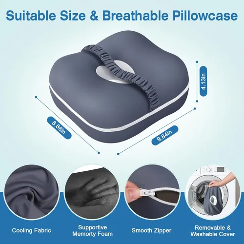 Miniatura 3 de SereneCloud Knee Pillow for Side Sleepers, Memory Foam Knee Pillow, Leg Pillows for Sciatica, Back, Hip, Knee & Ankle Pain Relief