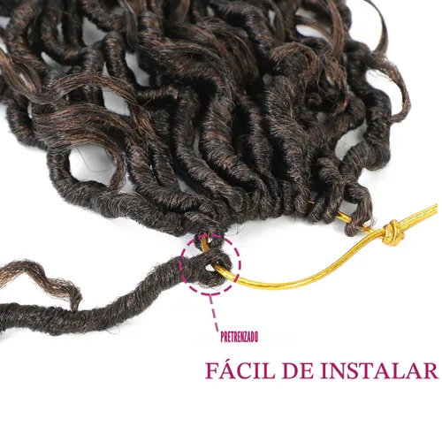 Miniatura 5 de 8 paquetes de cabello de ganchillo Goddess Faux Locs para mujeres negras, cabello largo de ganchillo Goddess Locs, Locs estilo boho, cabello River