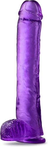 Miniatura 6 de Blush B Yours Plus Hefty n' Hung - Consolador realista de 14 pulgadas de ancho, grueso, suave, realista, con bolas, ventosa fuerte, vagina